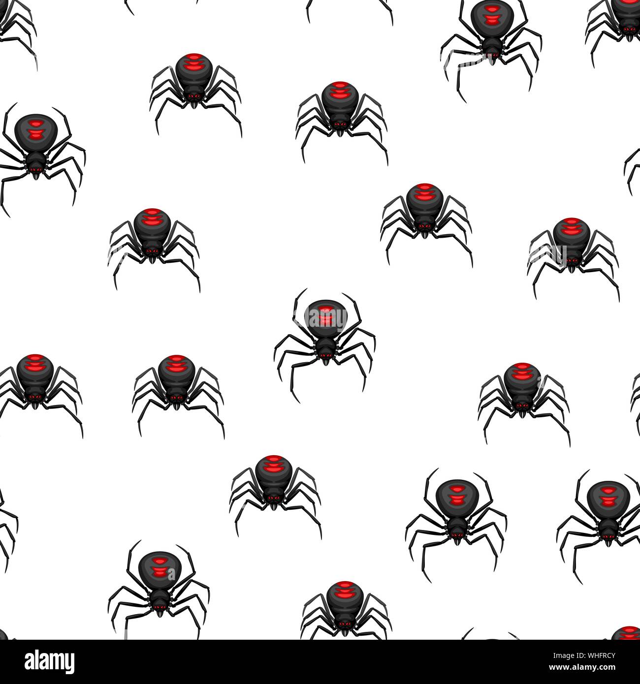 Seamless pattern with black widow spiders Stock Vector Image & Art - Alamy