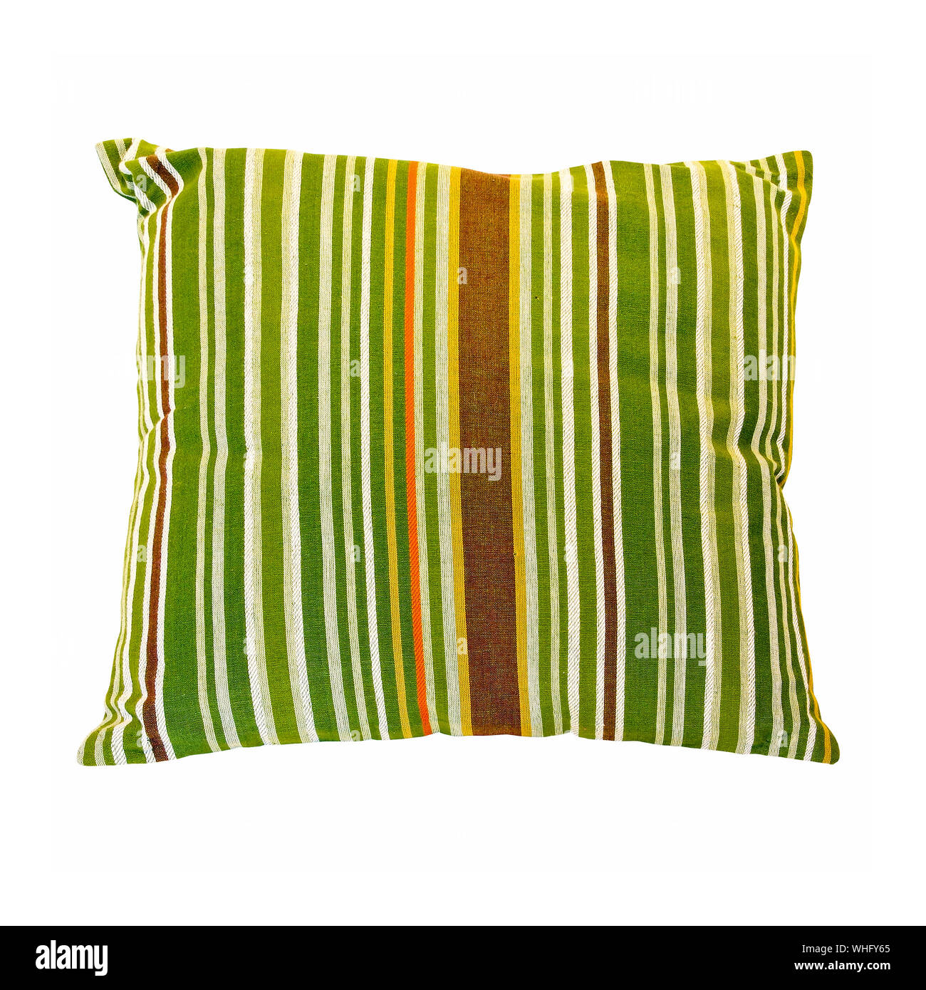 Decorative green pillow with clipping path included Stock Photo Alamy