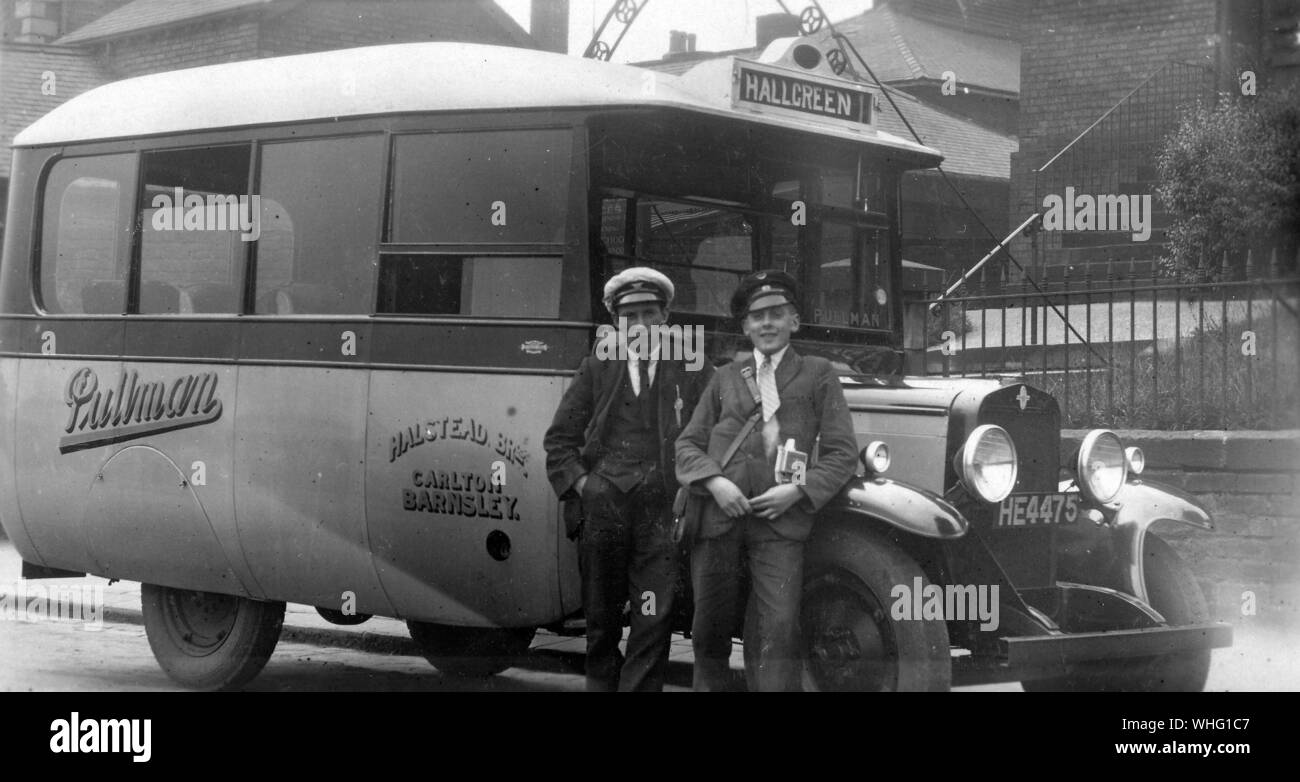 Pullman bus 1930's transport barnsley Stock Photo
