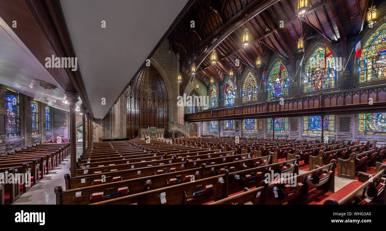 Interior of the First Presbyterian Church on Sixth Avenue in downtown Pittsburgh, Pennsylvania