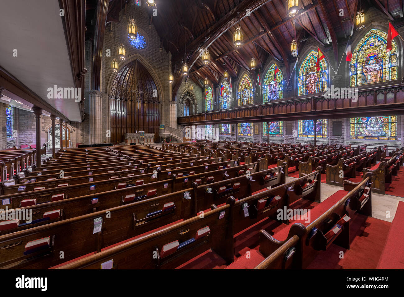 Interior of the First Presbyterian Church on Sixth Avenue in downtown