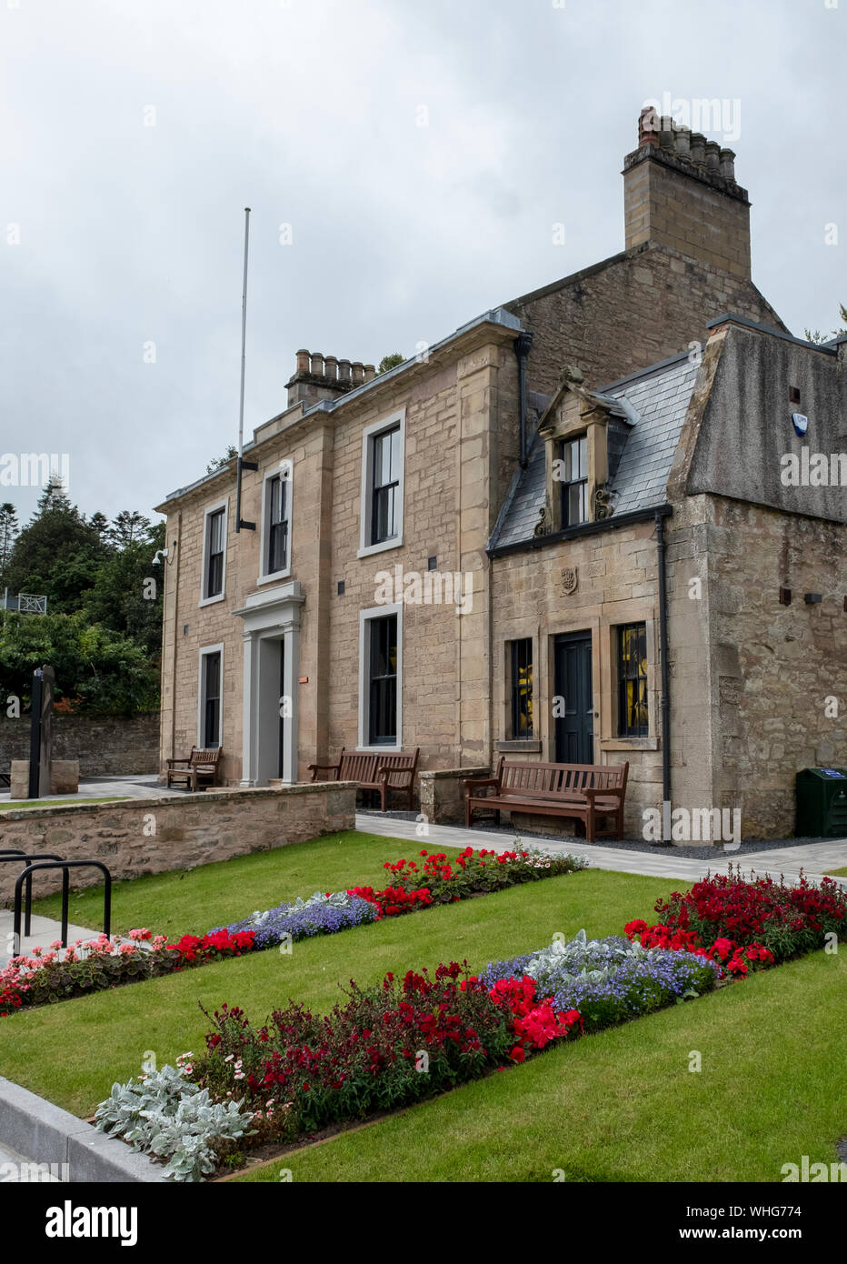 Exterior view of the Jim Clark Museum in Duns, Berwickshire, Scotland Stock Photo