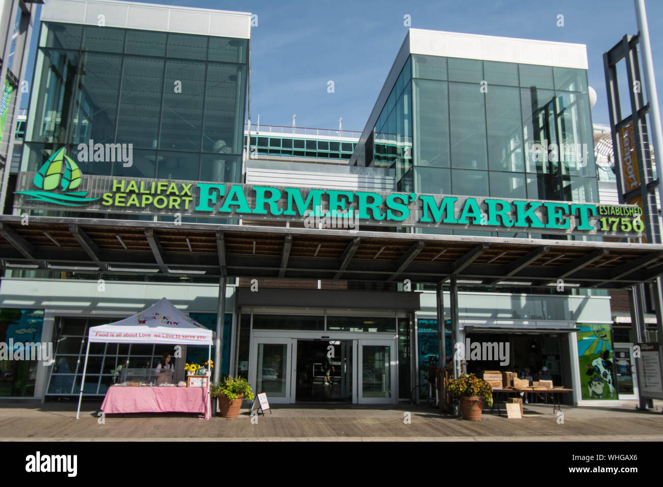 Farmers Market Halifax Nova Scotia Canada outside front door town farm farming food shop sell