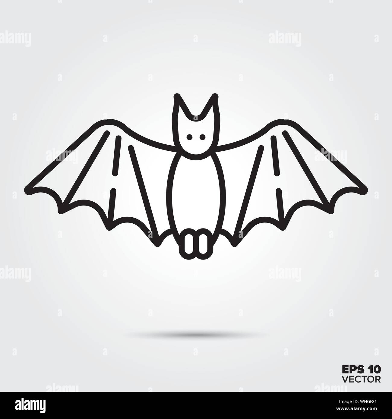 Bat icon vector vectors Stock Vector Images - Alamy