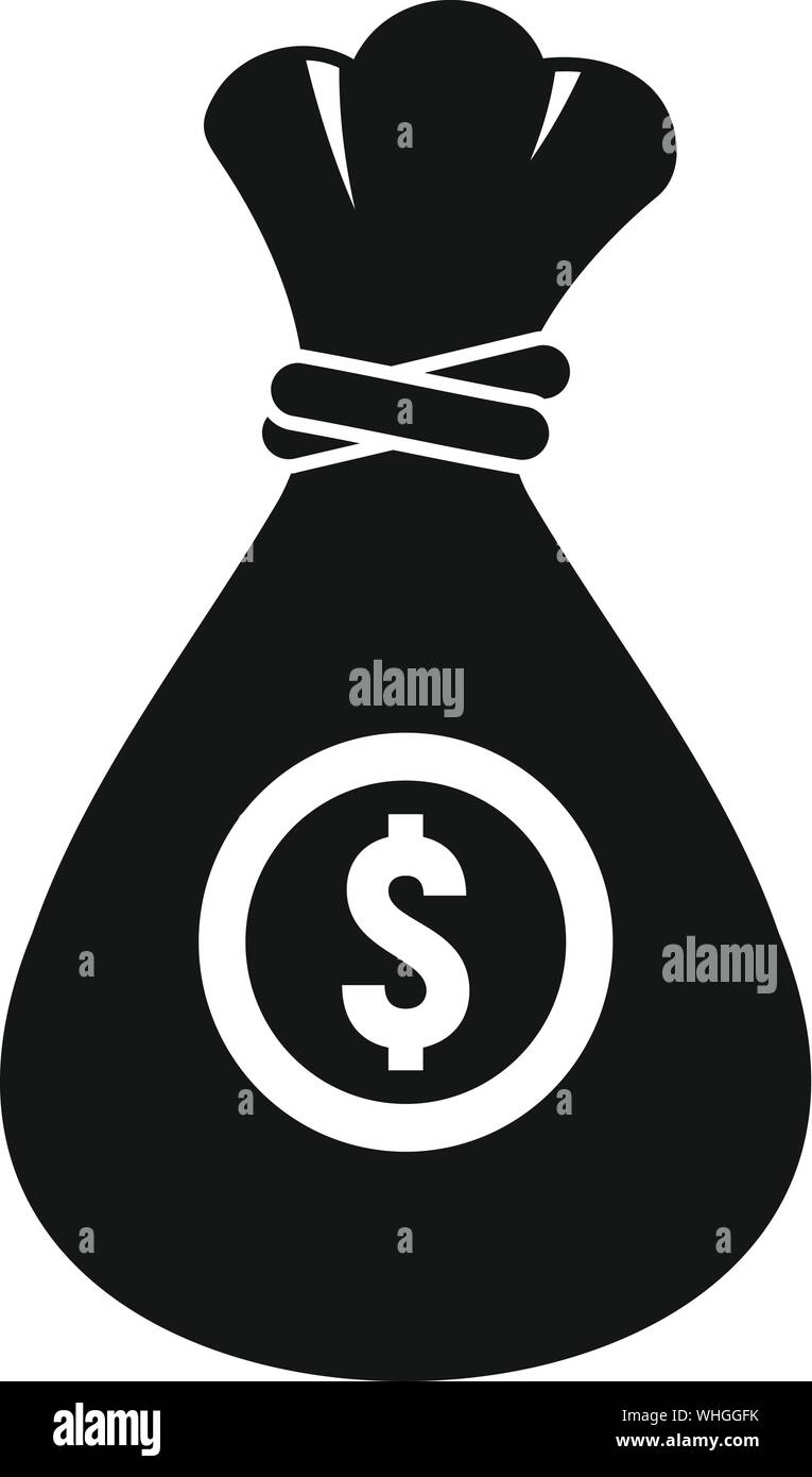 Money bag icon. Simple illustration of money bag vector icon for web design isolated on white