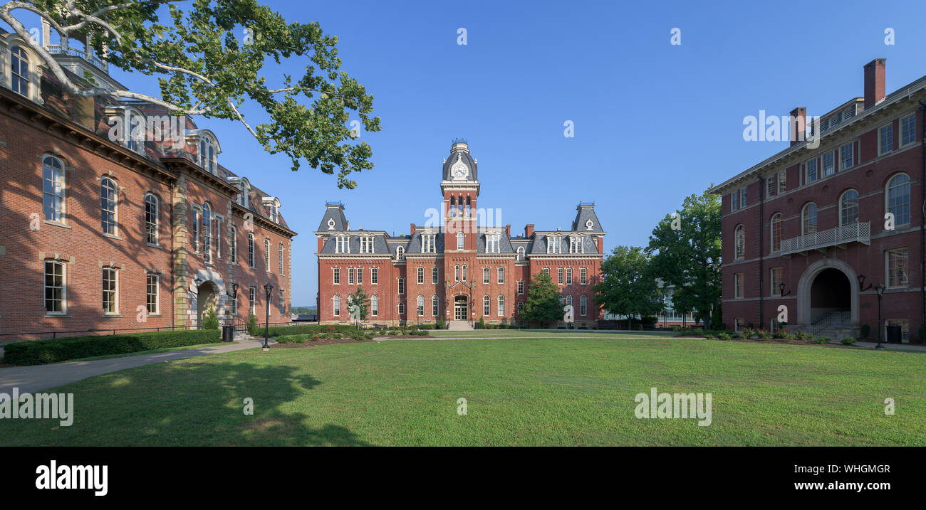 Exterior of the historic Woodburn Hall on the campus of West Virginia