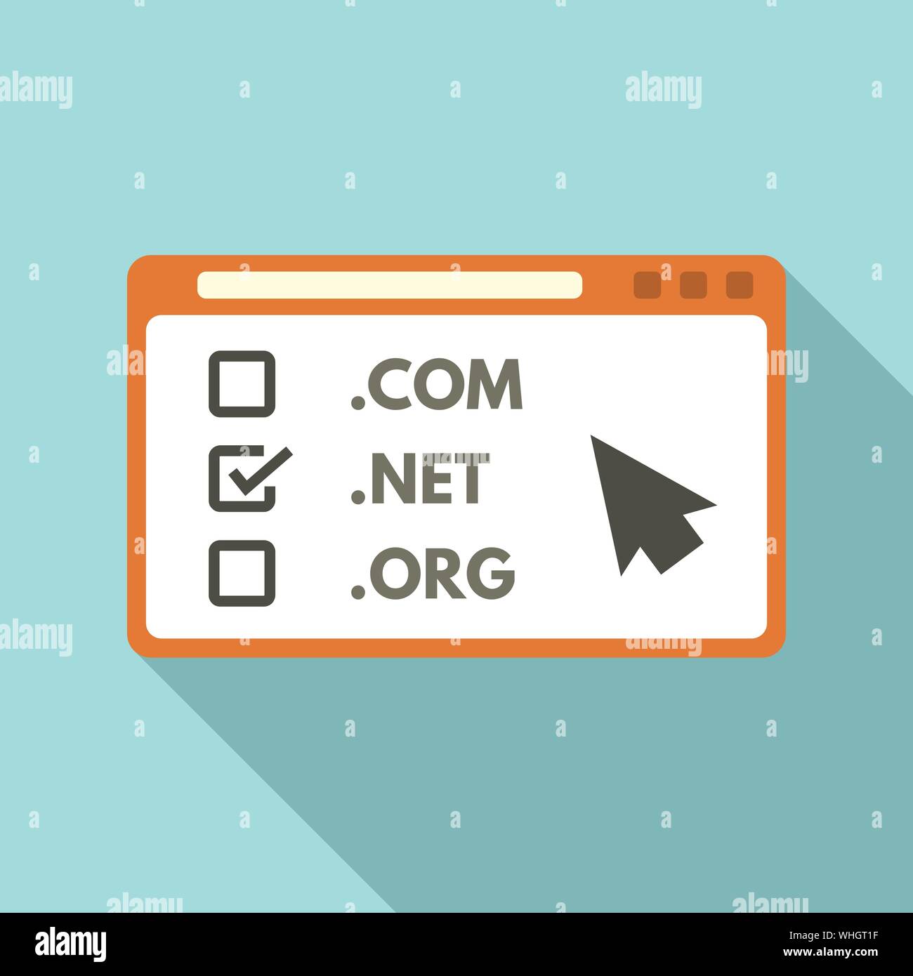 Web domain icon. Flat illustration of web domain vector icon for web ...