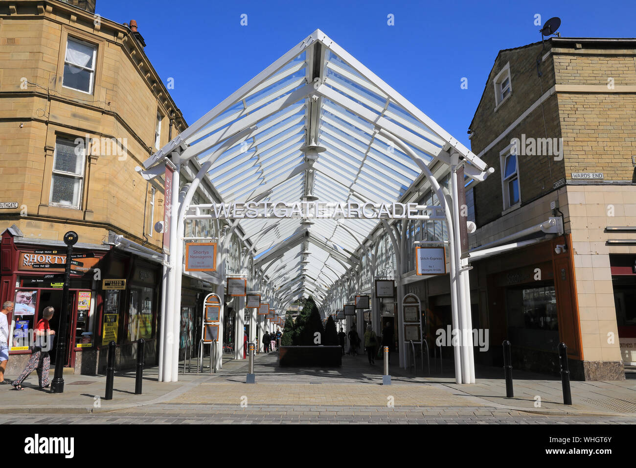 Westgate Arcade, modern shopping centre in the centre of Halifax, in