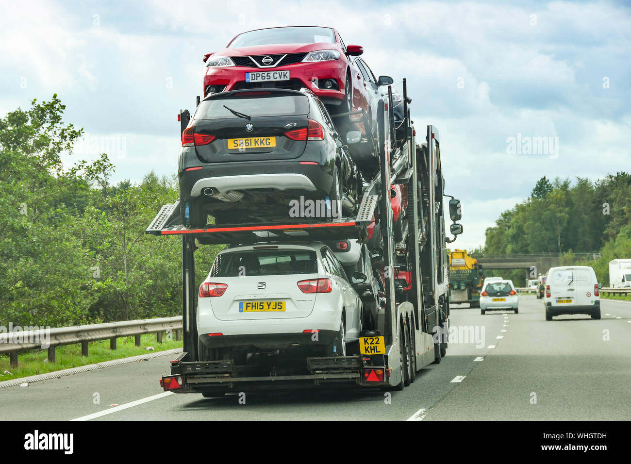 Car on uk dual carriageway hi-res stock photography and images - Alamy