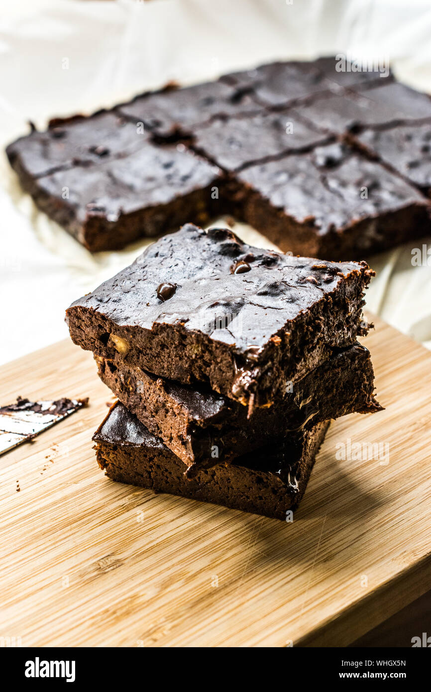 Chocolate Brownie Cake made with Carob Powder Flour. Organic Healthy