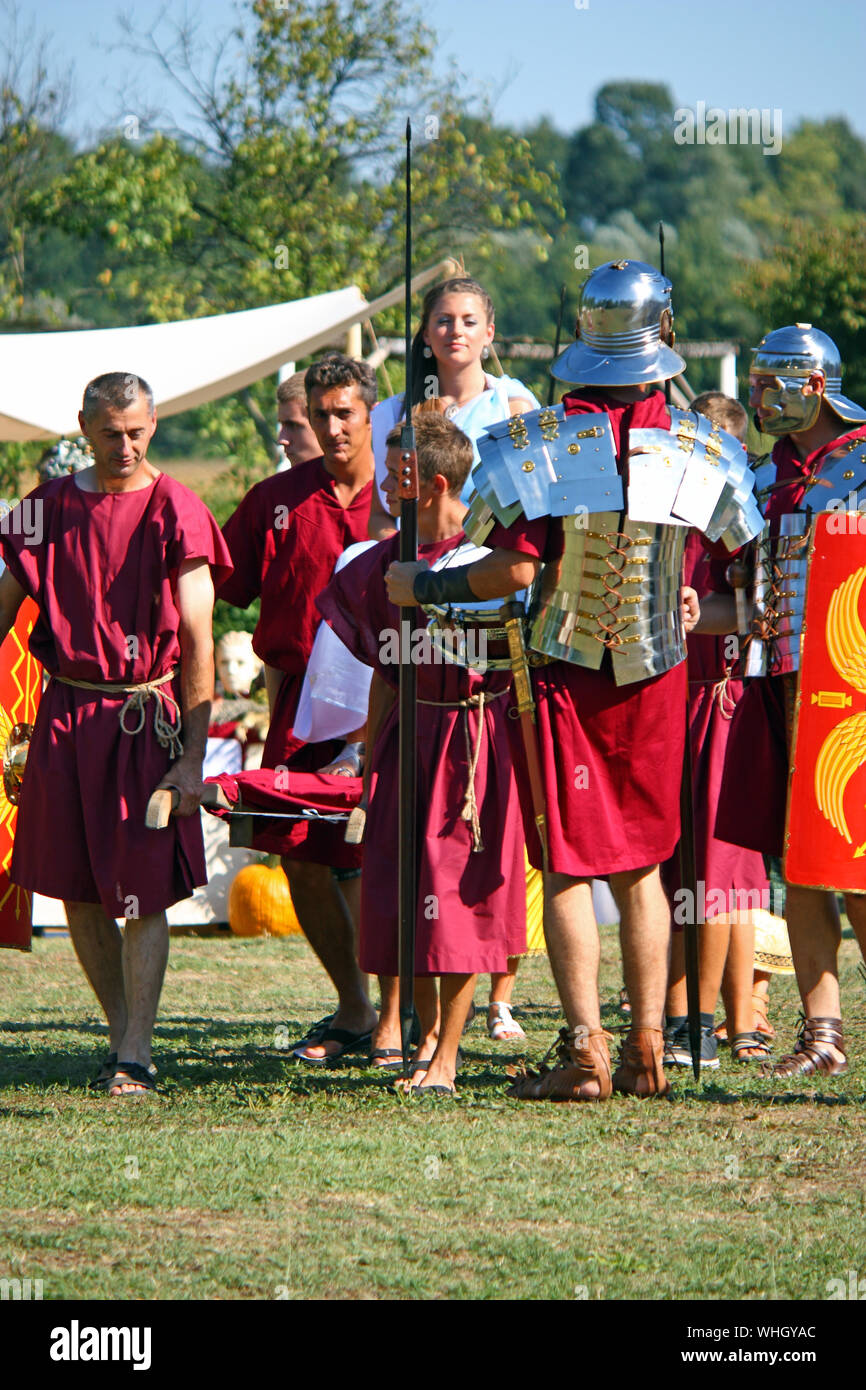 ZAGREB, CROATIA SEPTEMBER 11, 2011 A noblewoman in her litter