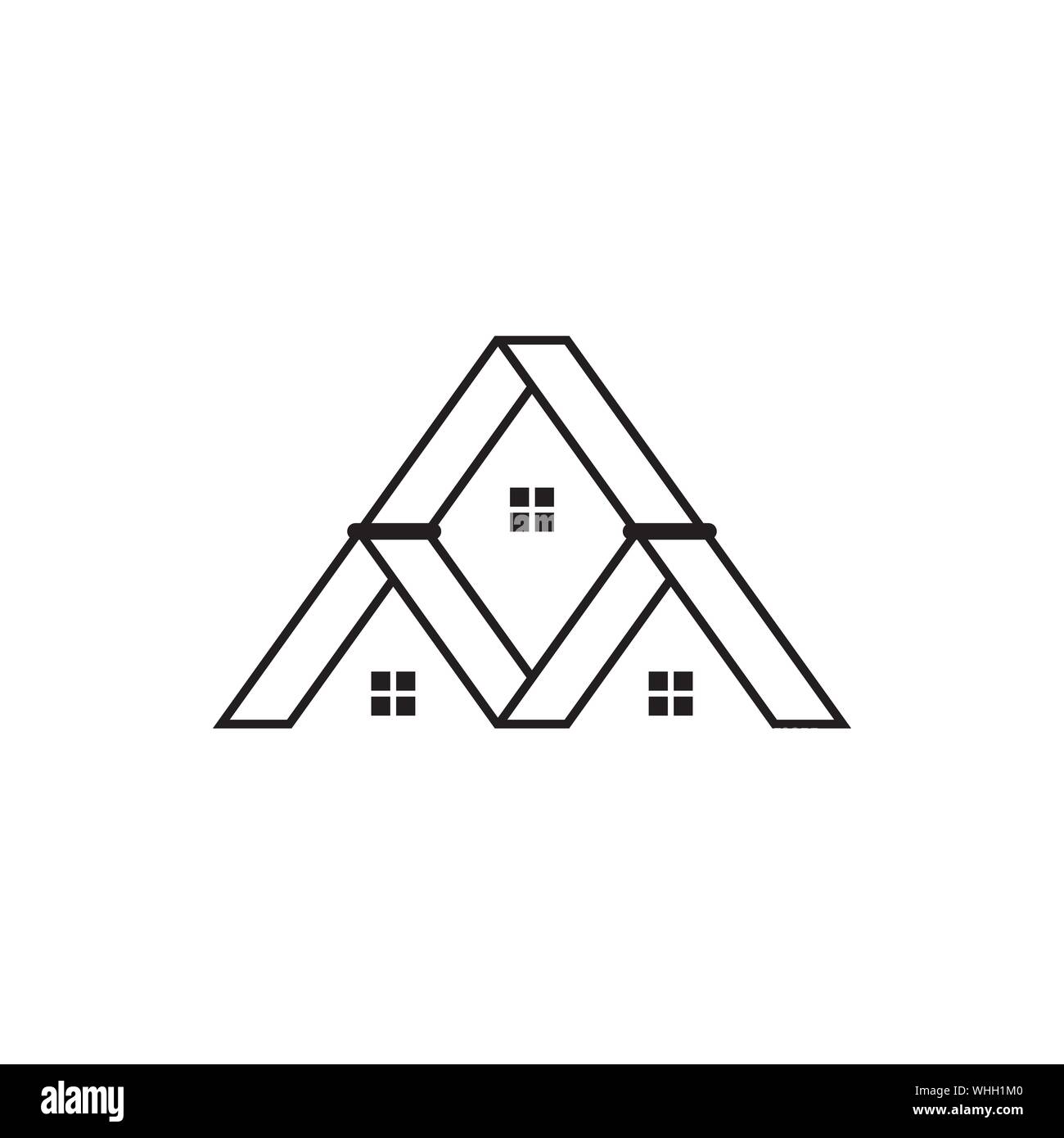 House graphic design template vector isolated illustration Stock Vector