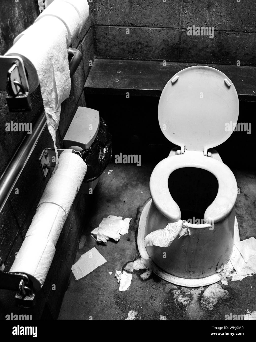 Messy toilet Black and White Stock Photos & Images Alamy