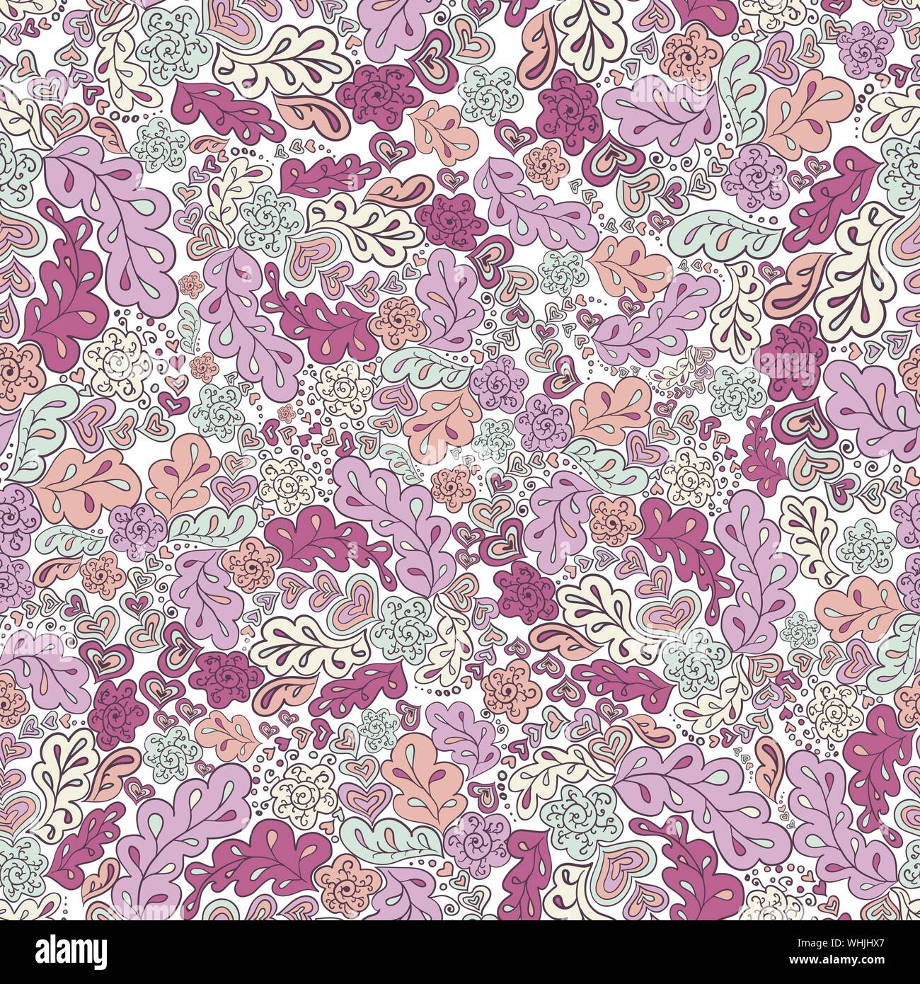 floral seamless pattern pastel pink Stock Vector Image & Art - Alamy