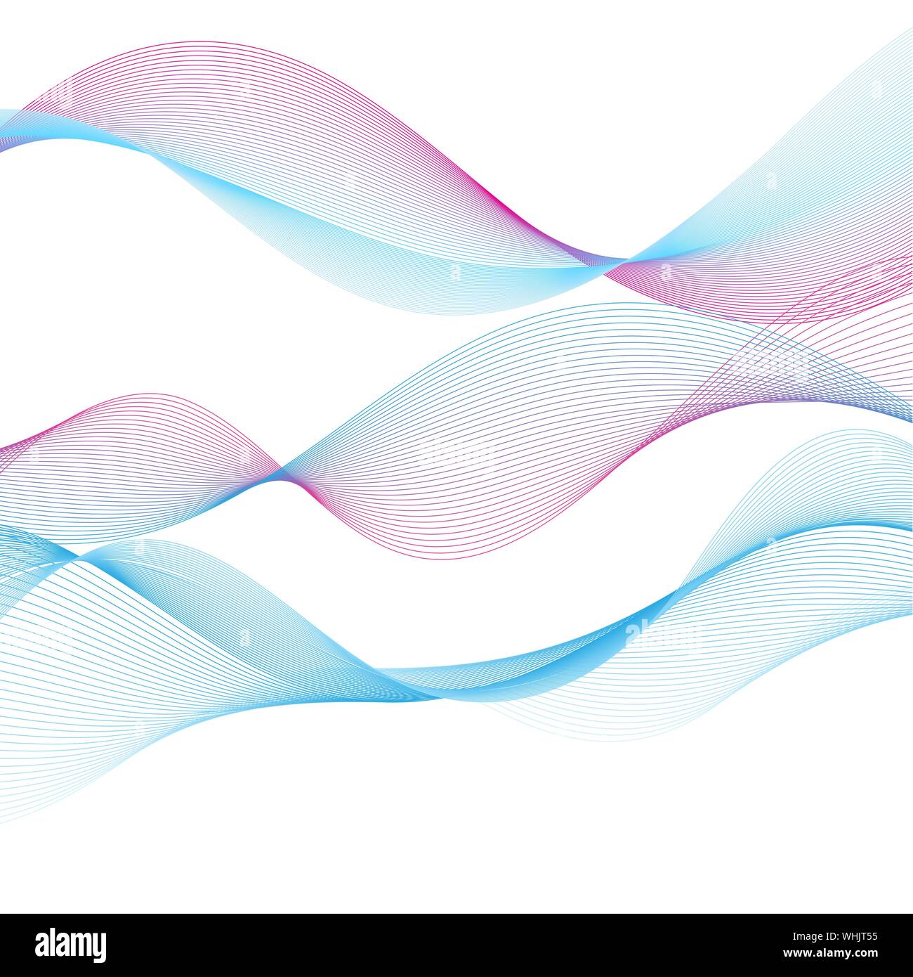 Fine vector blue wave isolate on white background Stock Vector Image ...