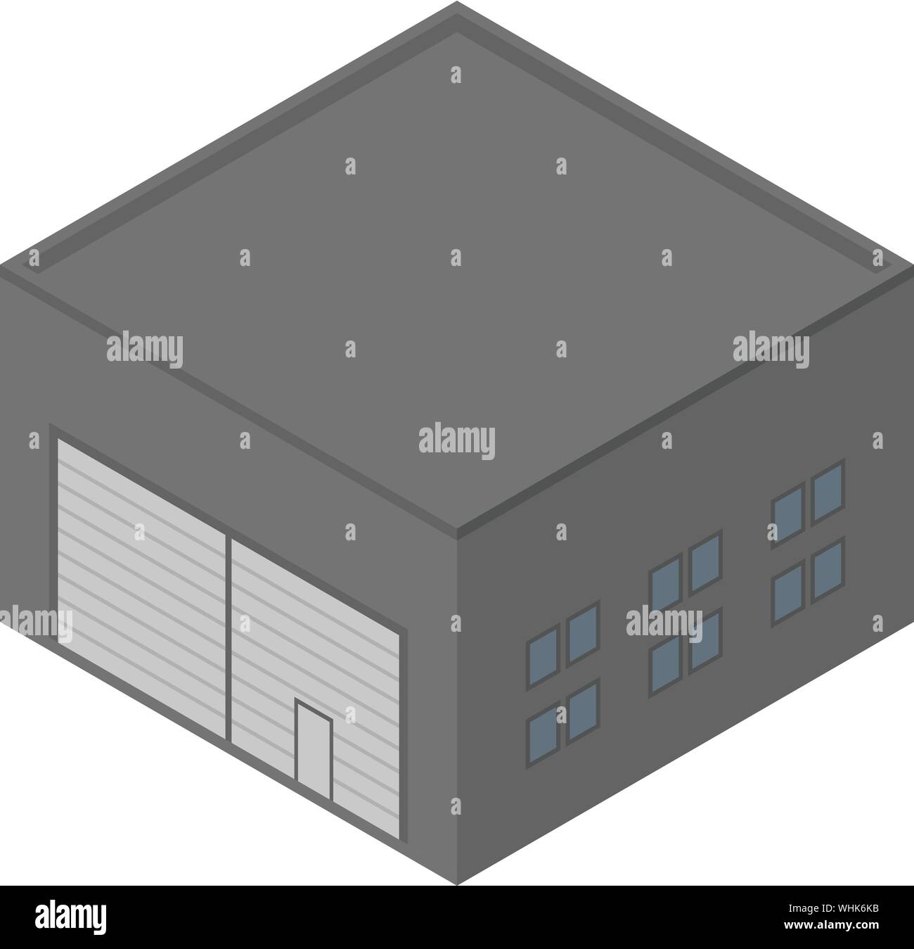 Warehouse hangar icon, isometric style Stock Vector