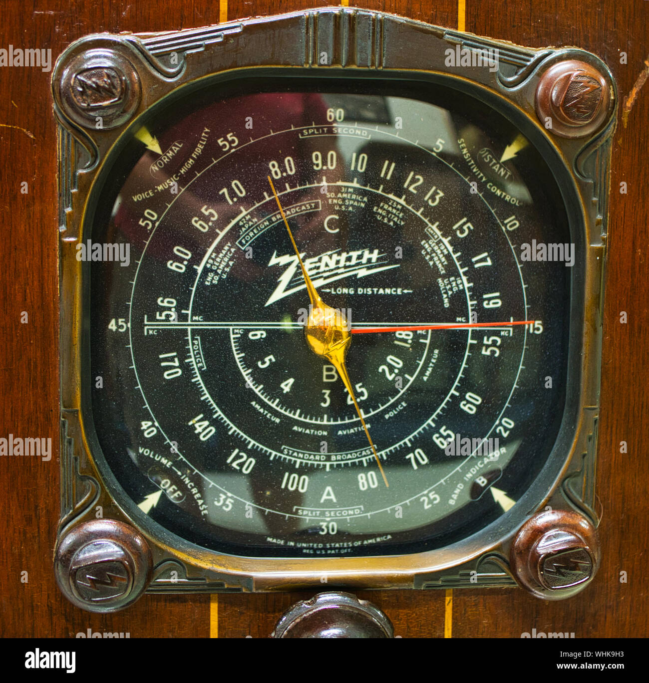 vintage radio dial shortwave detail Stock Photo Alamy