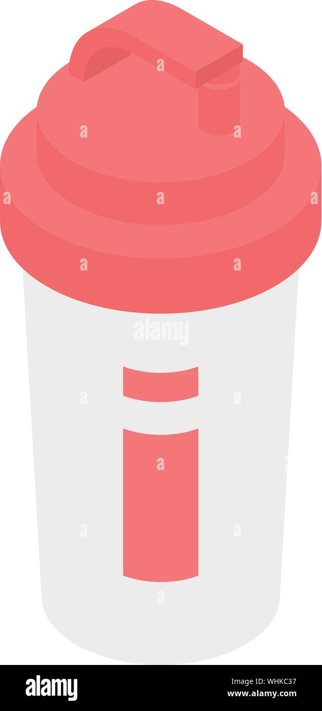Plastic shaker icon, isometric style Stock Vector