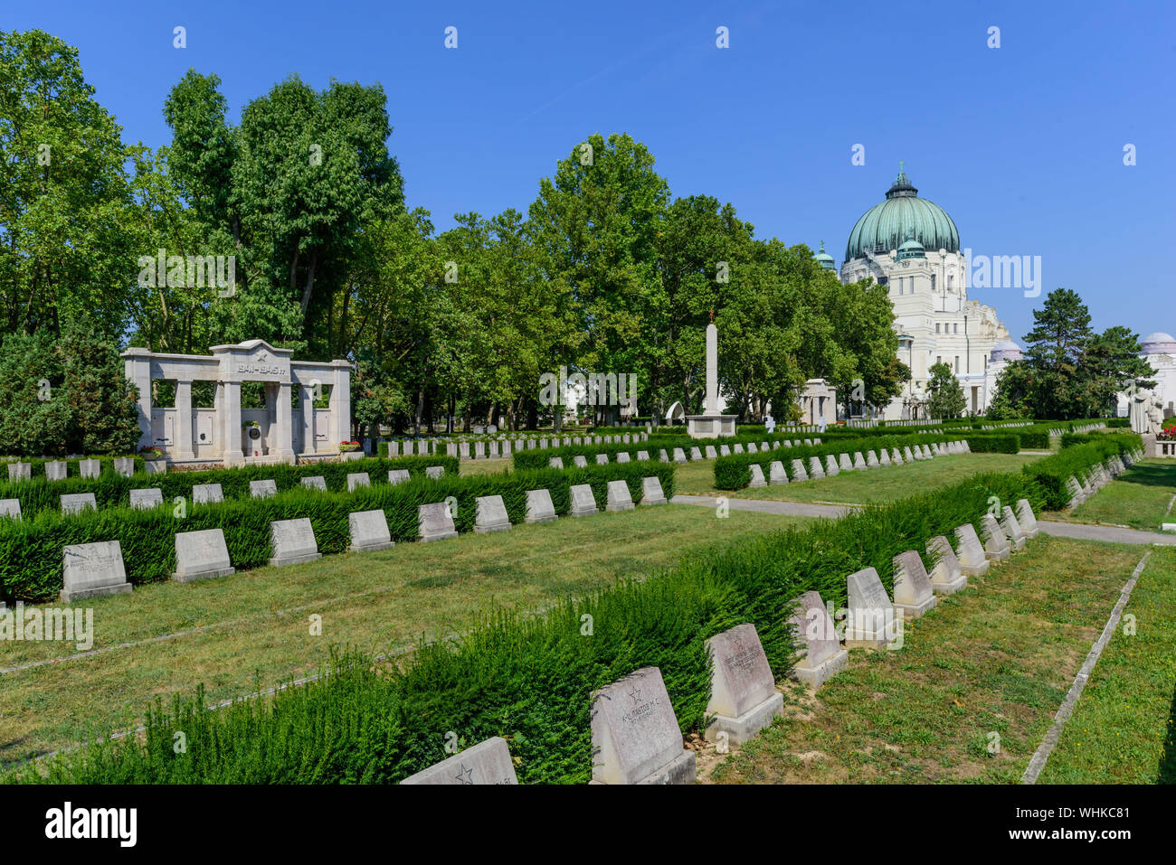 Wien, Zentralfriedhof, Kriegsgräber Stock Photo