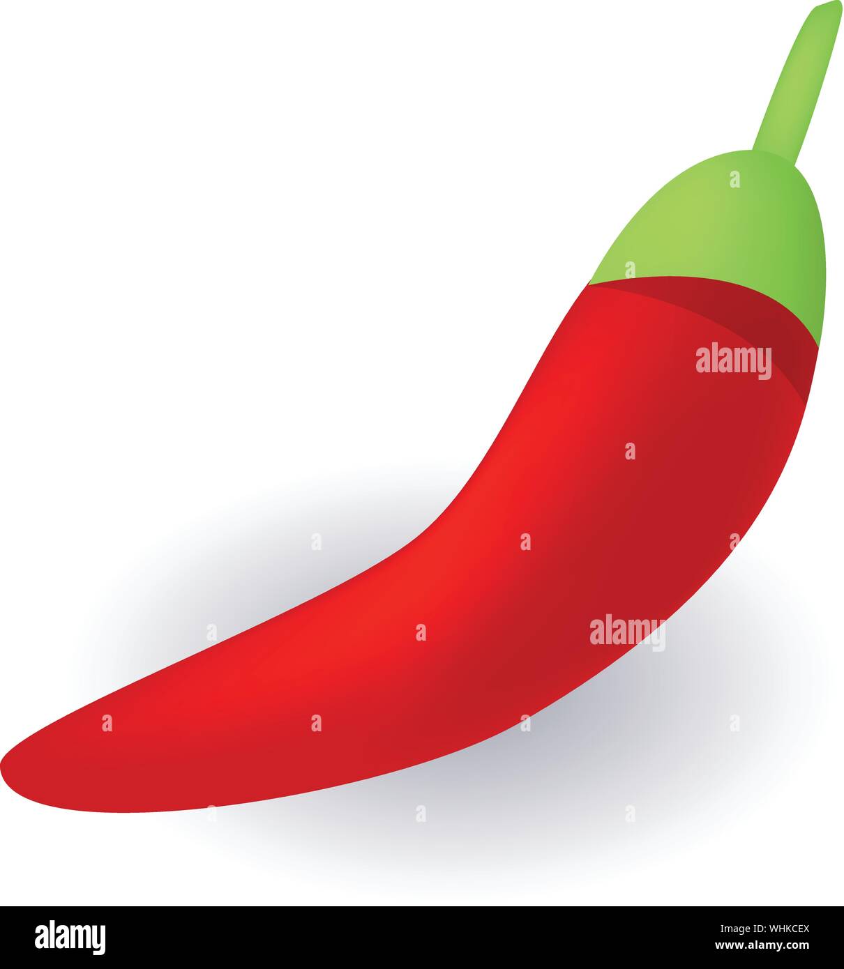 Red chilli pepper icon, isometric style Stock Vector