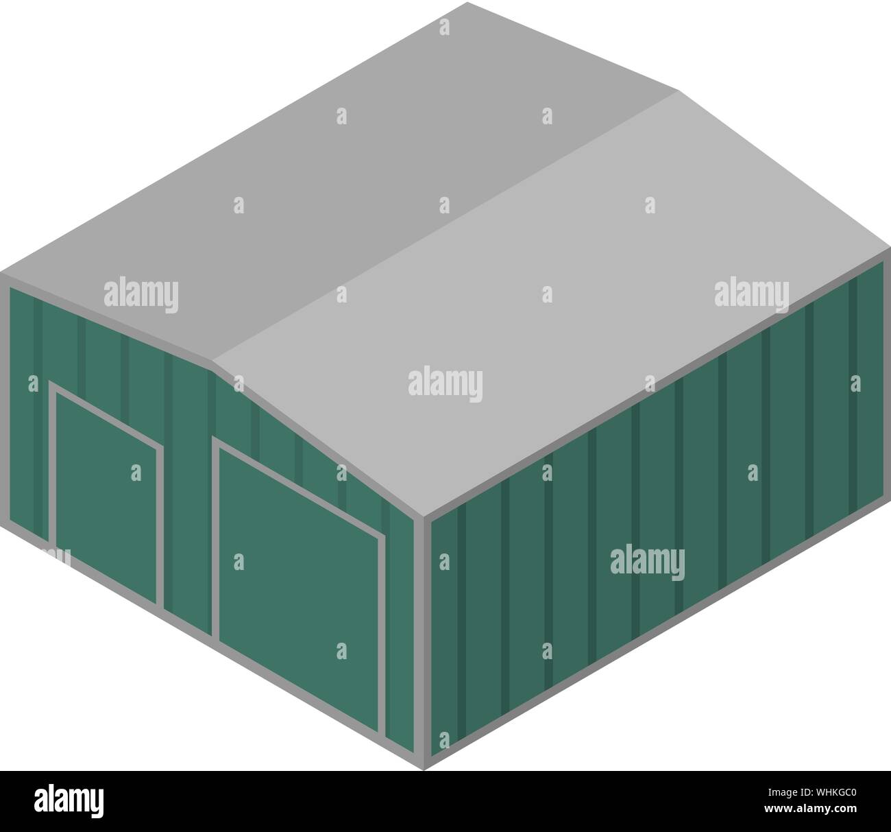 Hangar icon, isometric style Stock Vector