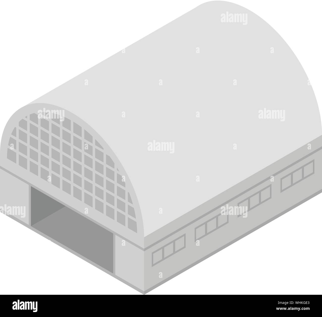 Hangar building icon, isometric style Stock Vector