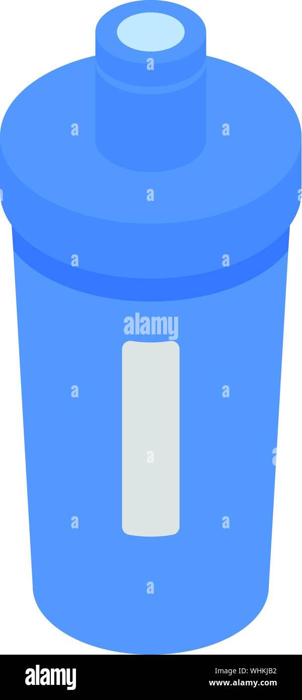 Blue shaker icon, isometric style Stock Vector
