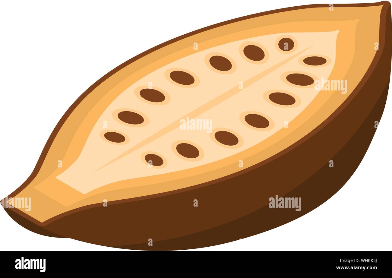 Half cocoa icon, isometric style Stock Vector