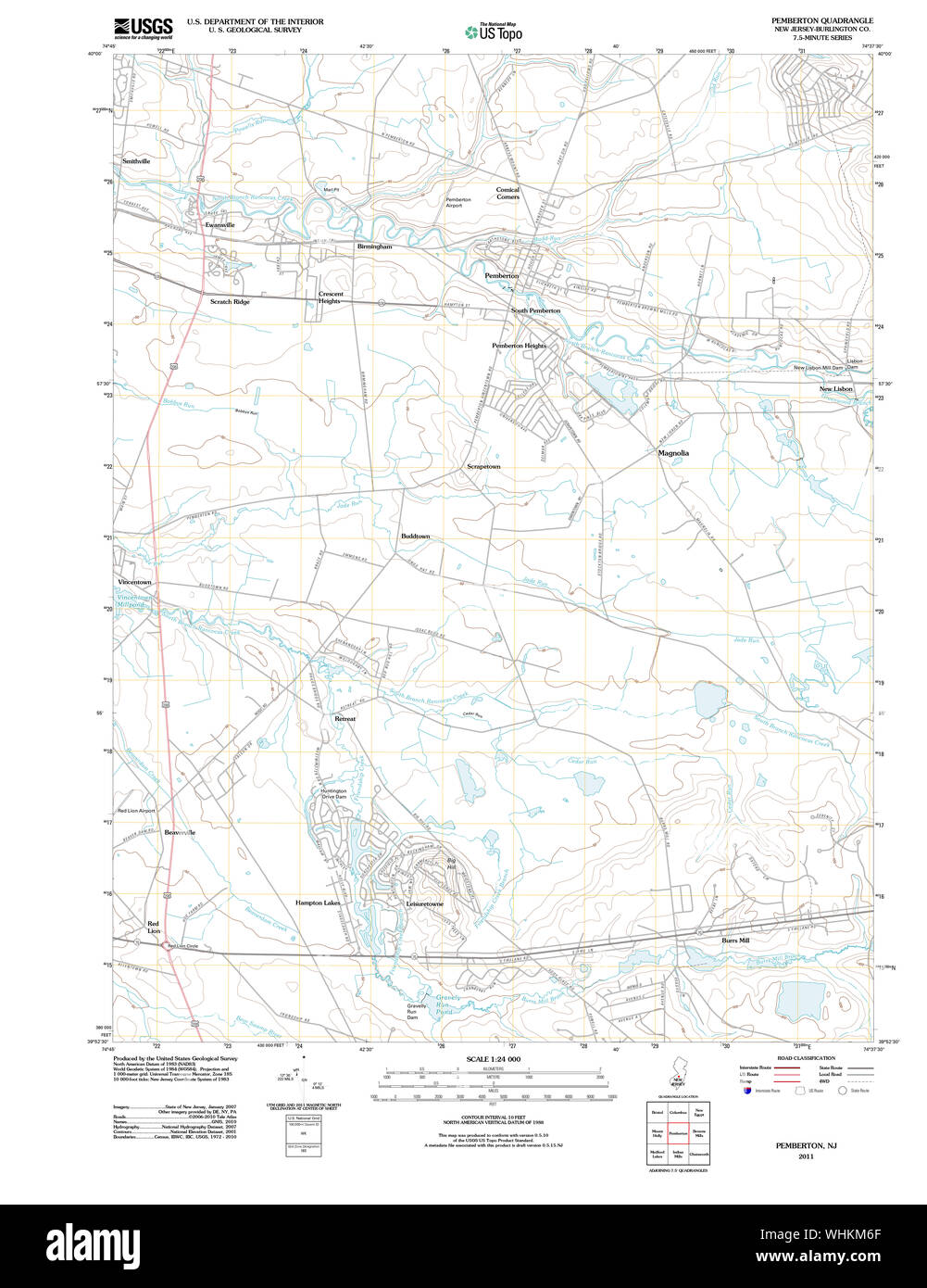 Map of pemberton new jersey Cut Out Stock Images & Pictures Alamy