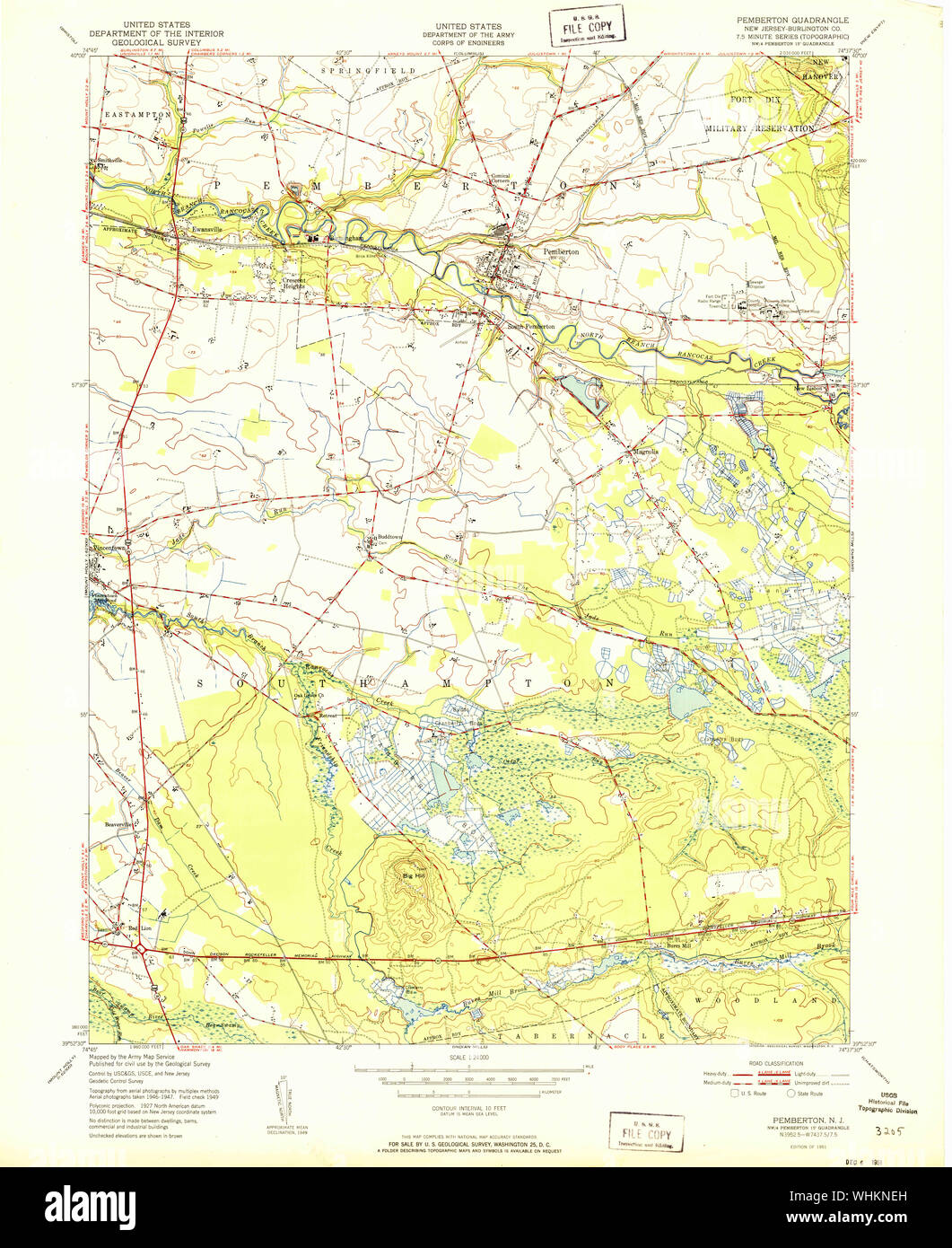 Pemberton new jersey map hires stock photography and images Alamy