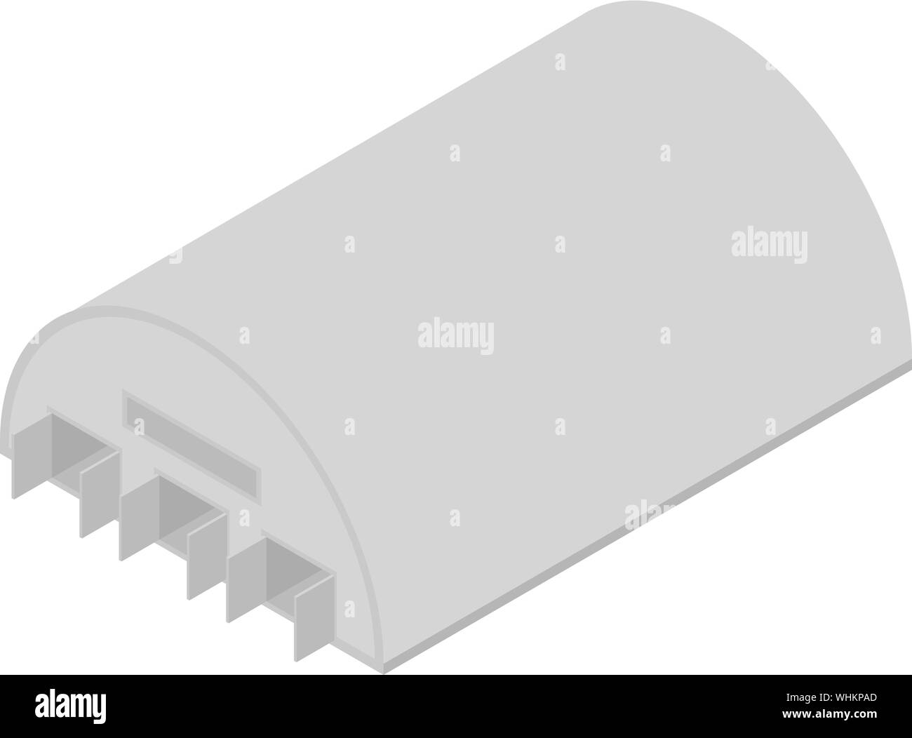 Military hangar icon, isometric style Stock Vector