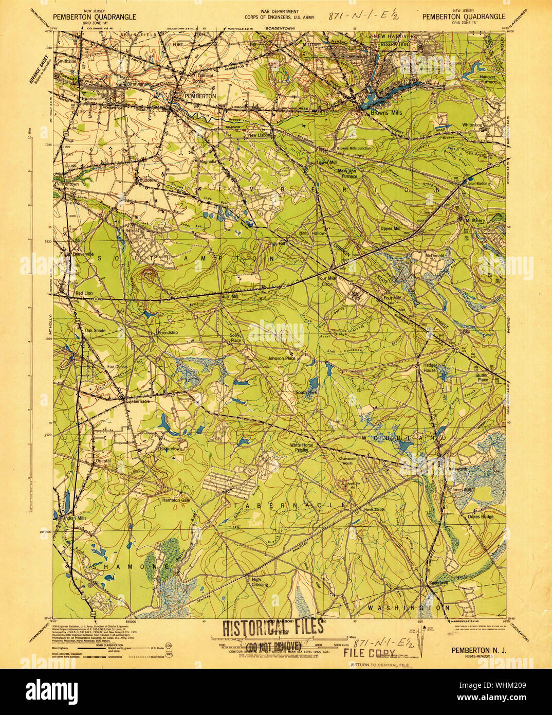 Pemberton new jersey map hires stock photography and images Alamy