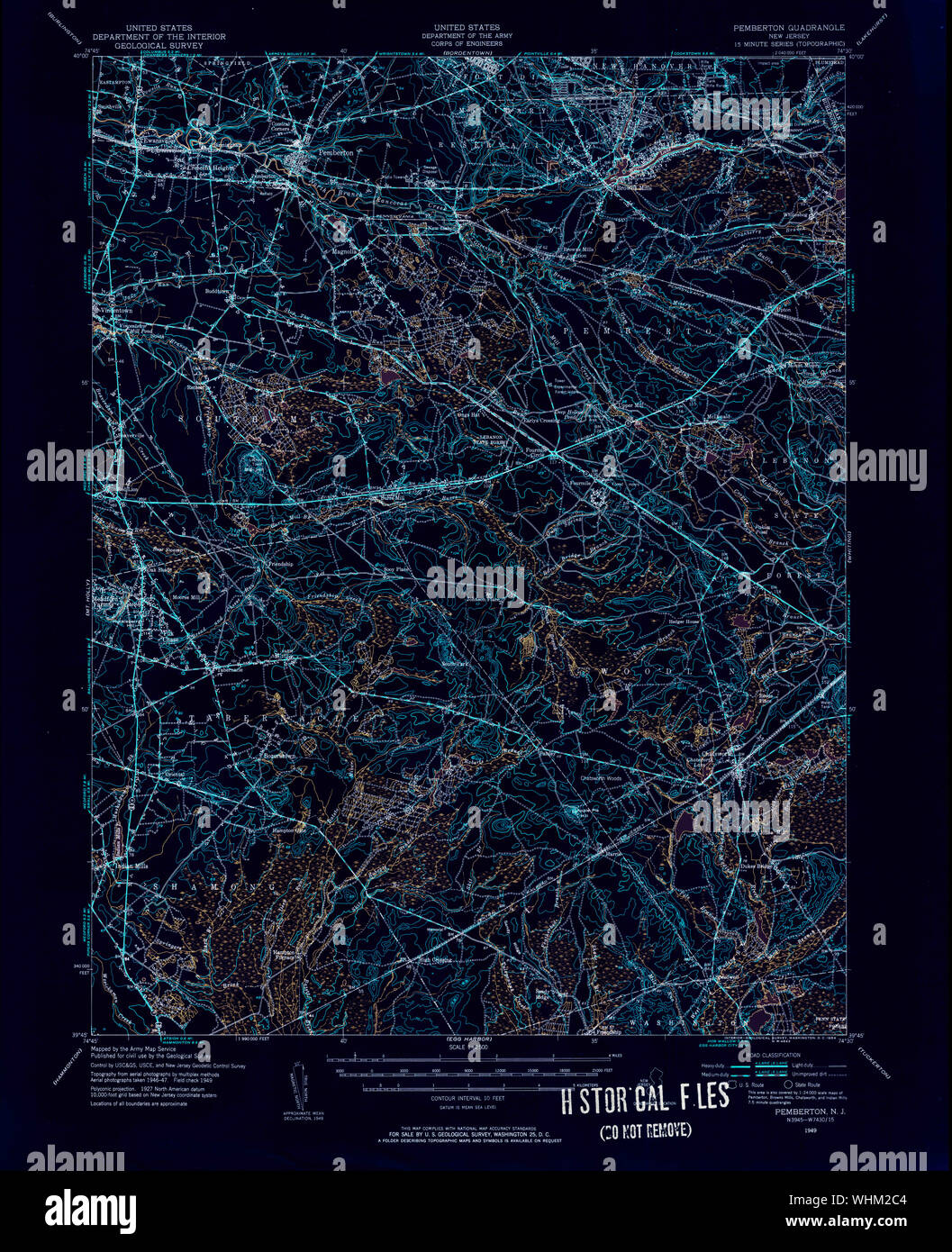 Pemberton new jersey map hires stock photography and images Alamy