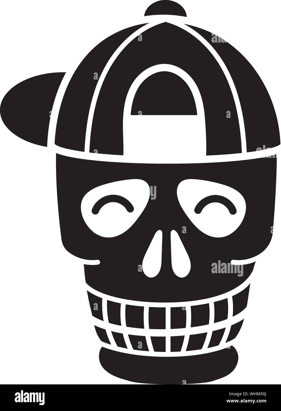 Skull baseball cap icon, simple style Stock Vector Image & Art - Alamy