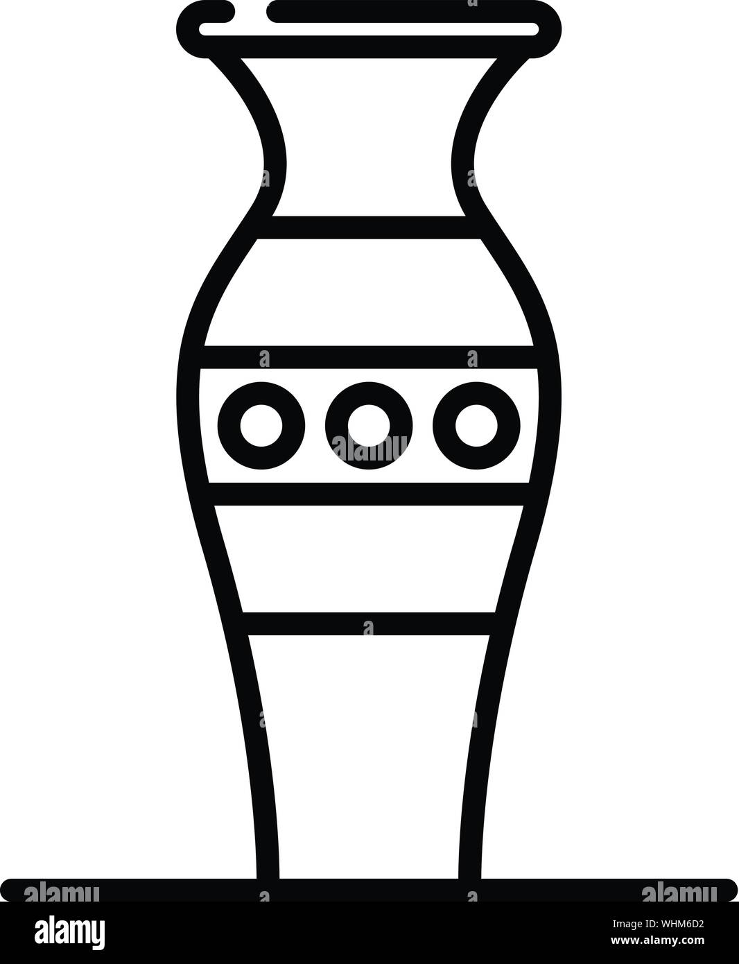 Ancient vase icon, outline style Stock Vector