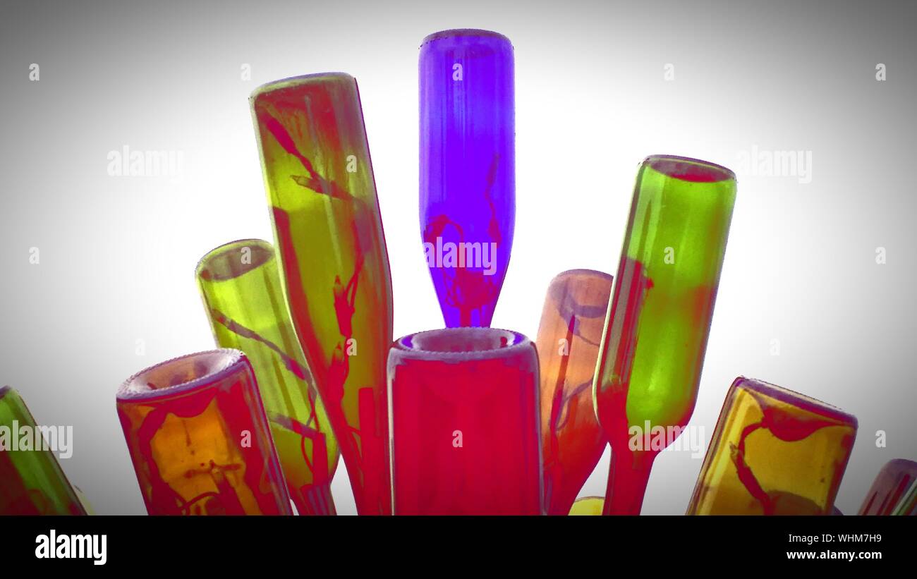 Empty bottle of wine upside down hires stock photography and images