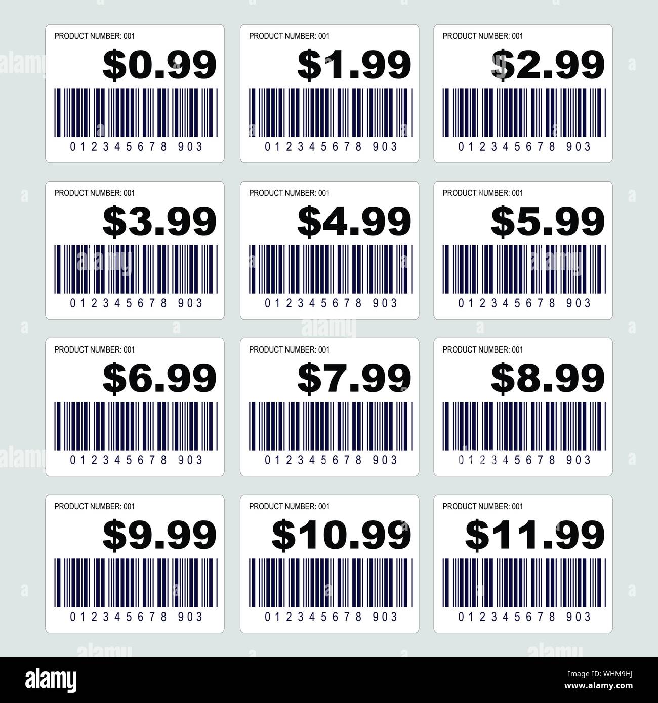 Price Tag Barcode Label Set Stock Vector Image Art Alamy