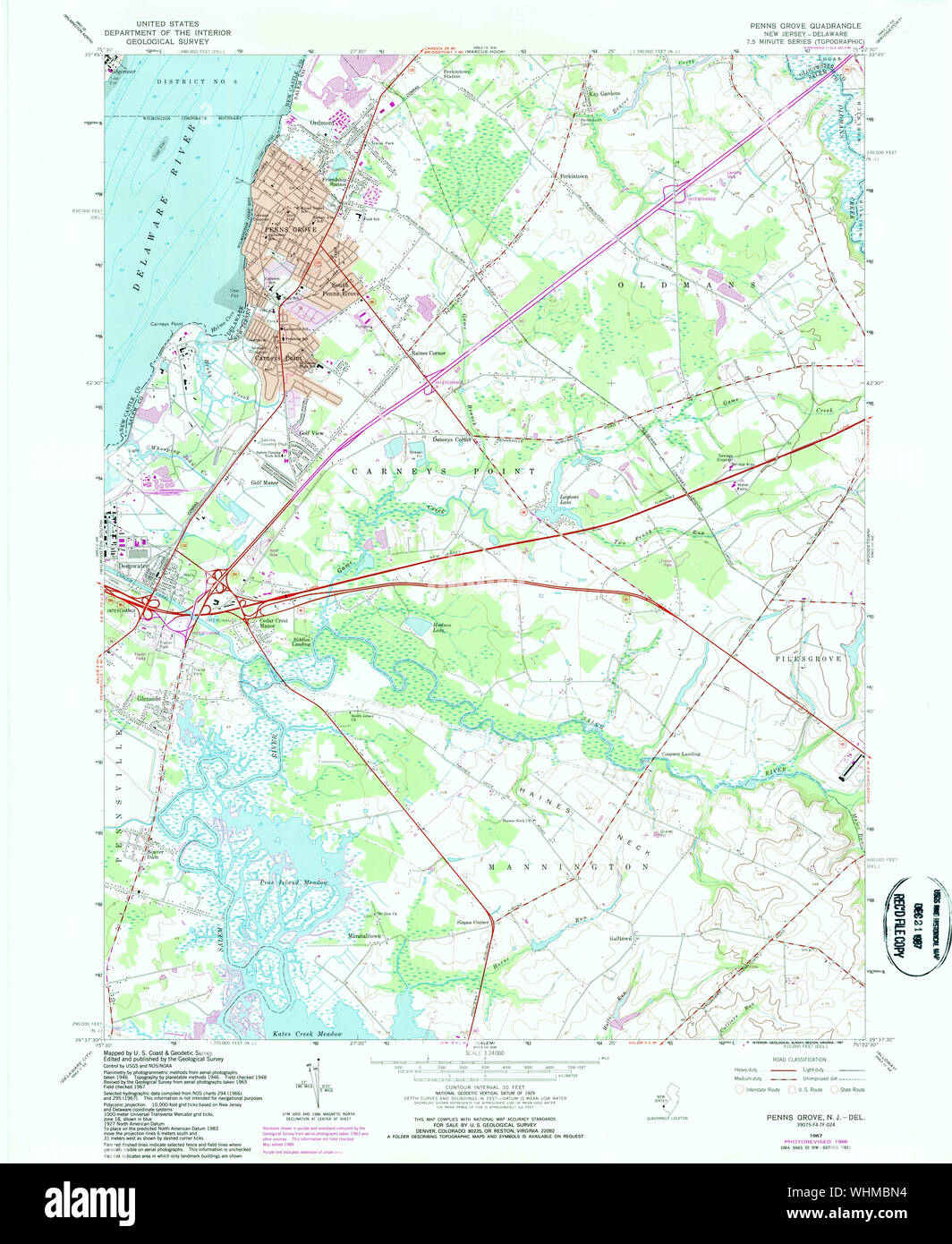 Map of penns grove hires stock photography and images Alamy