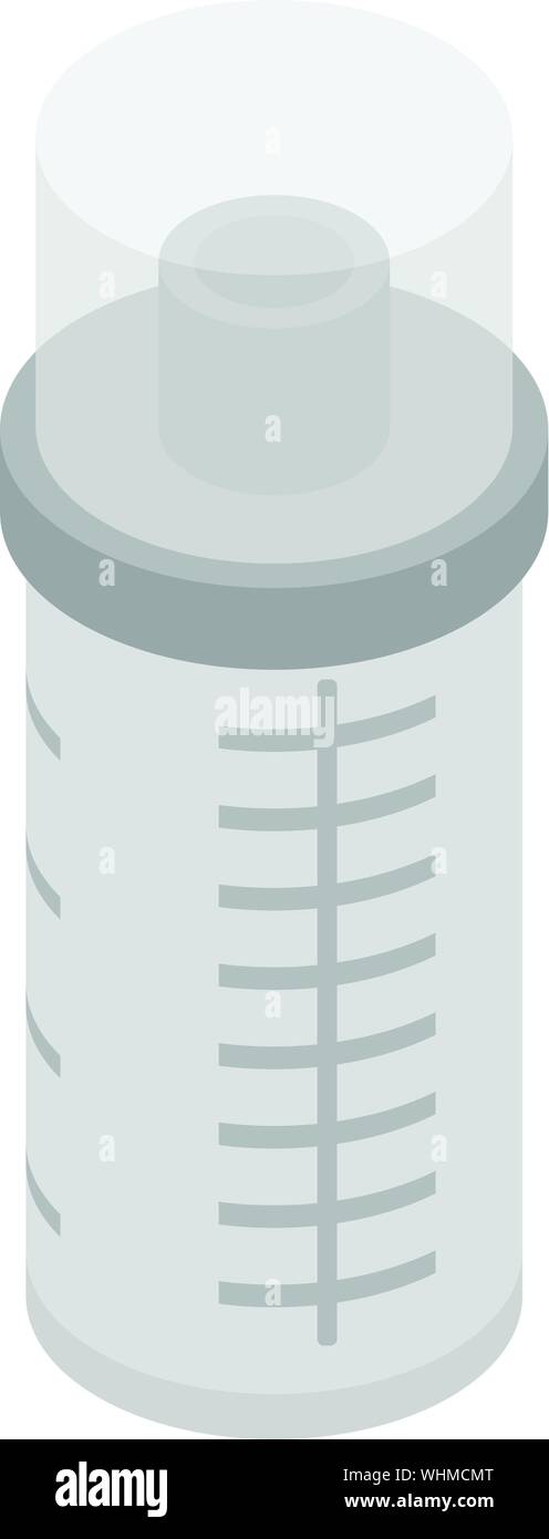 Baby shaker icon, isometric style Stock Vector