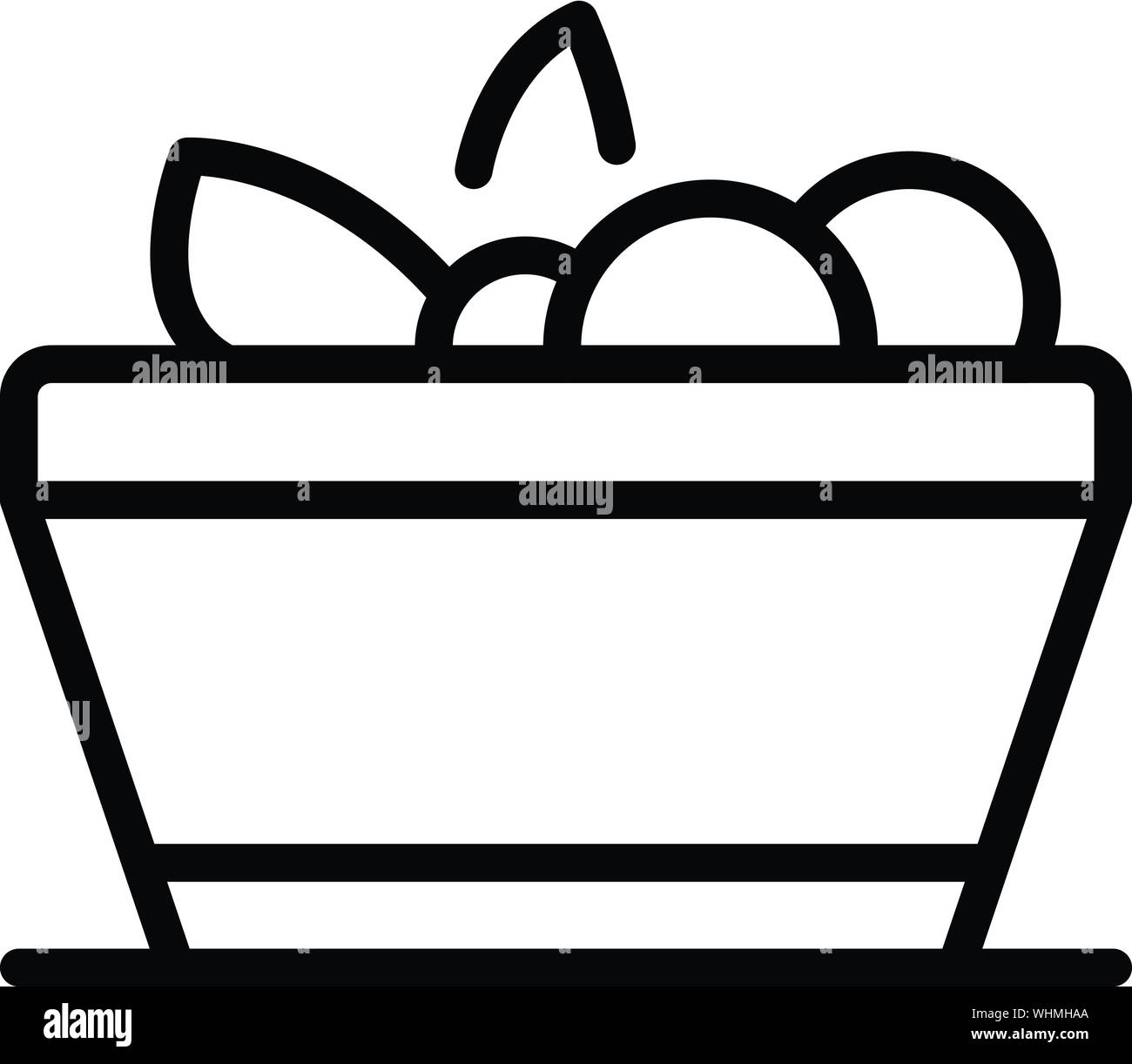 Bowl of fruit icon, outline style Stock Vector Image & Art Alamy