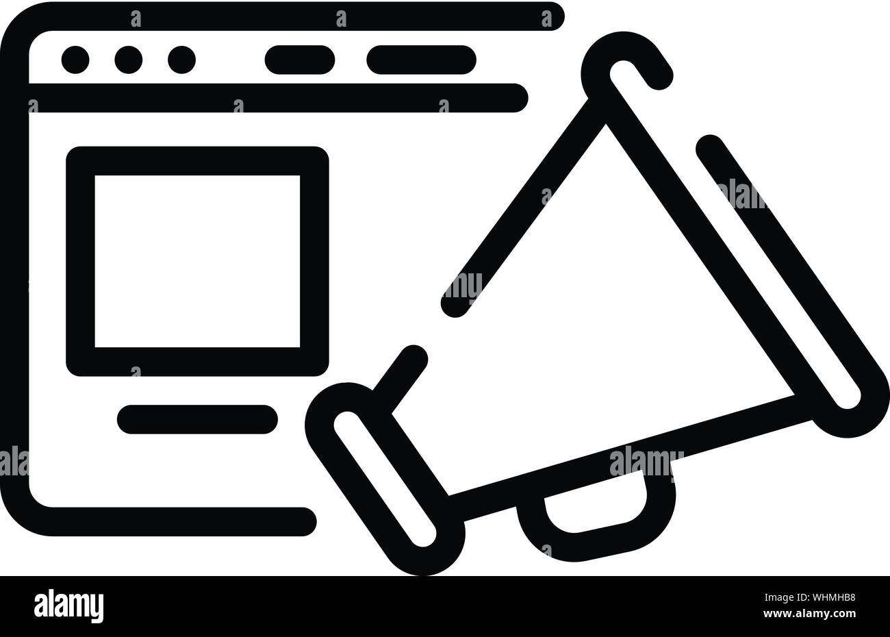 Online advertising icon, outline style Stock Vector Image & Art - Alamy