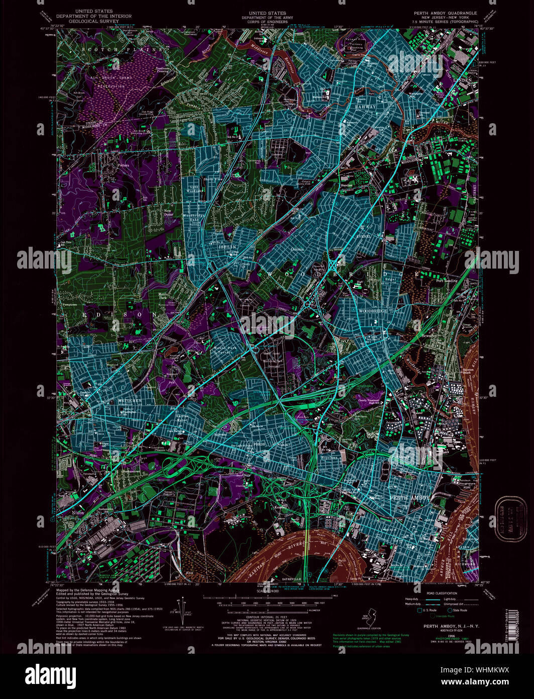 Map of perth amboy hires stock photography and images Alamy