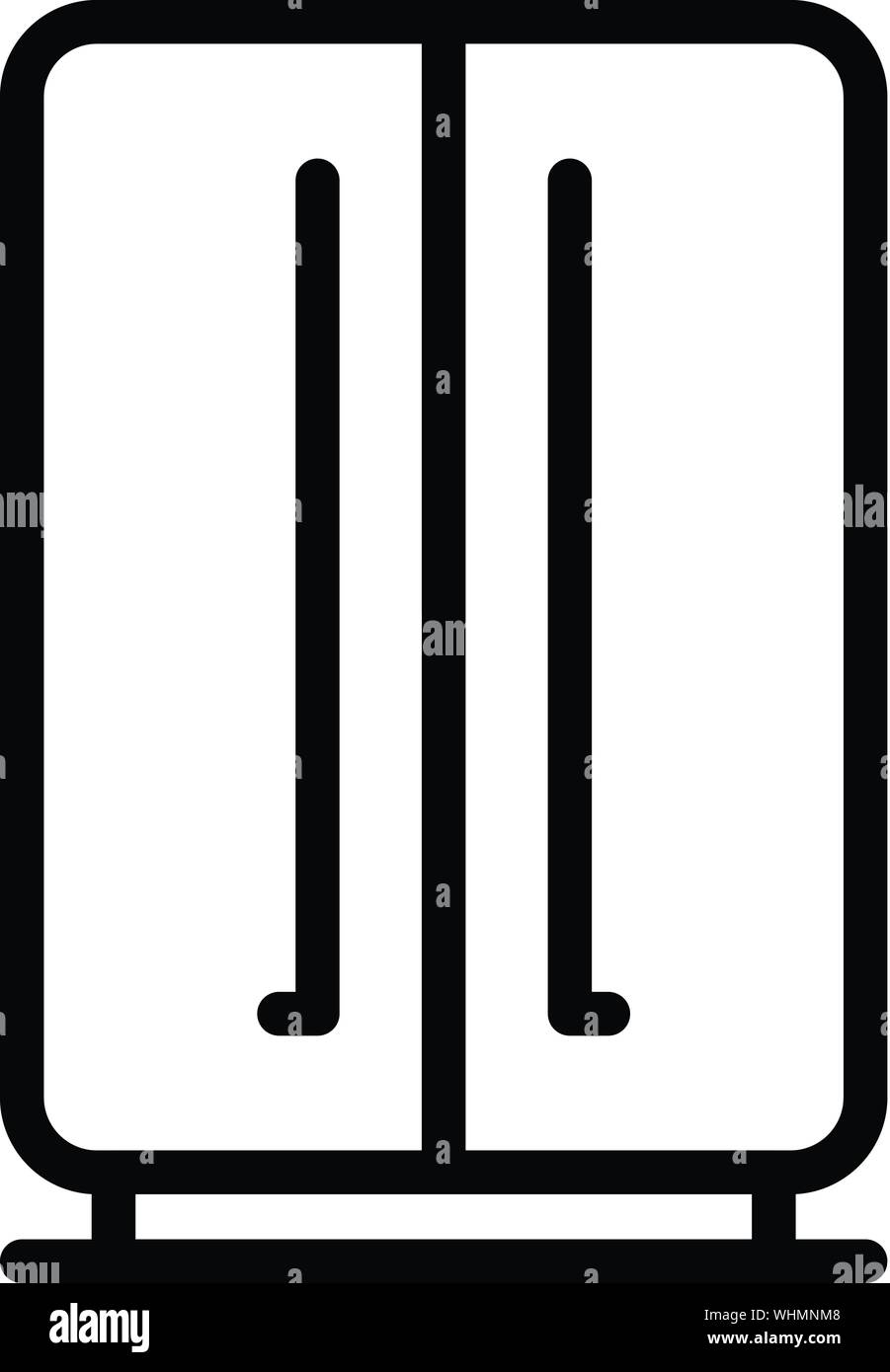 Double door fridge icon, outline style Stock Vector Image & Art - Alamy