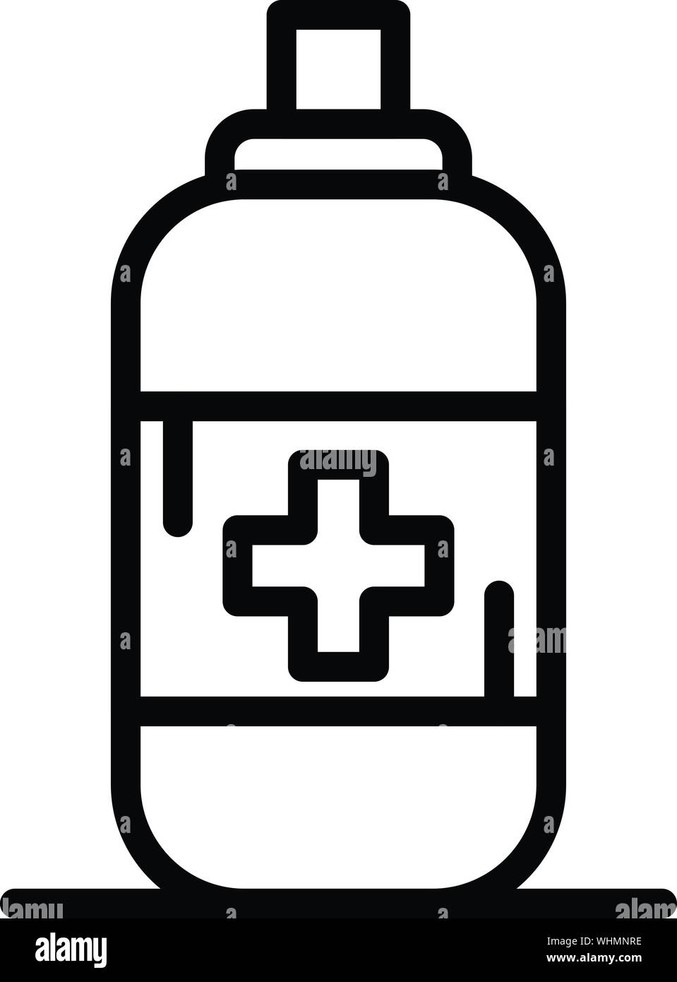 Anti flea spray icon, outline style Stock Vector