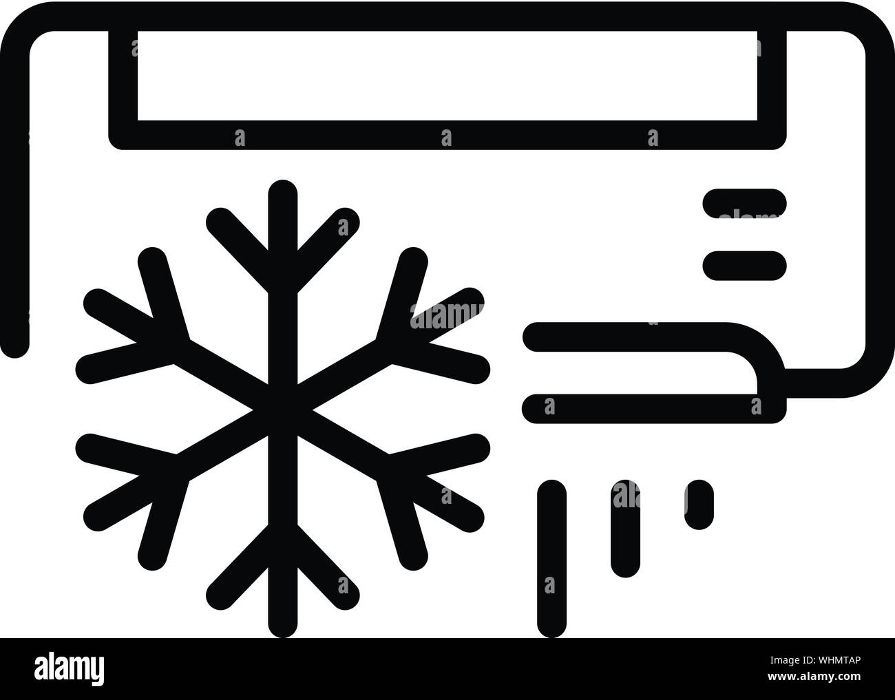 Air conditioning snowflake icon, outline style Stock Vector Image & Art ...