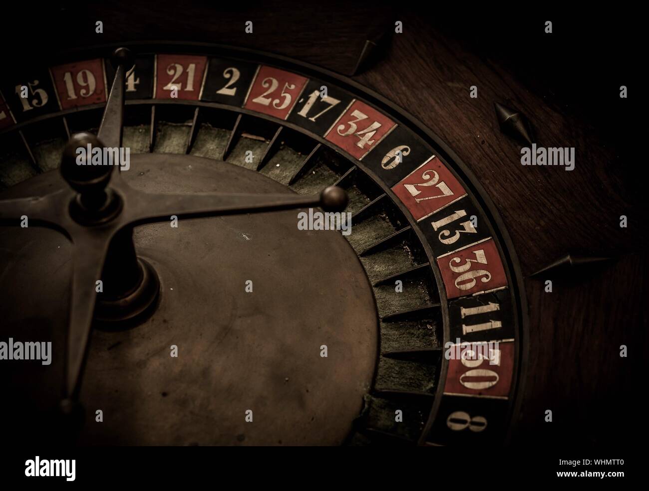 High Angle View Of Roulette Stock Photo