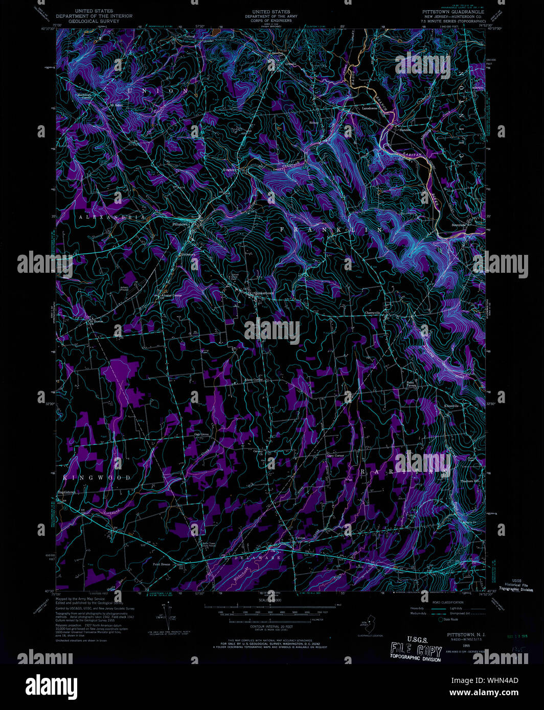 Pittstown map hires stock photography and images Alamy
