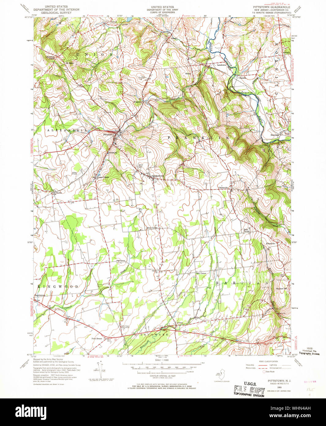 Pittstown map hires stock photography and images Alamy