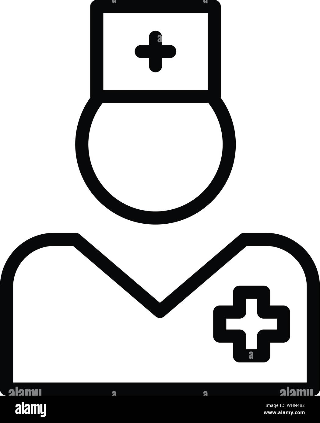 Veterinarian doctor icon, outline style Stock Vector