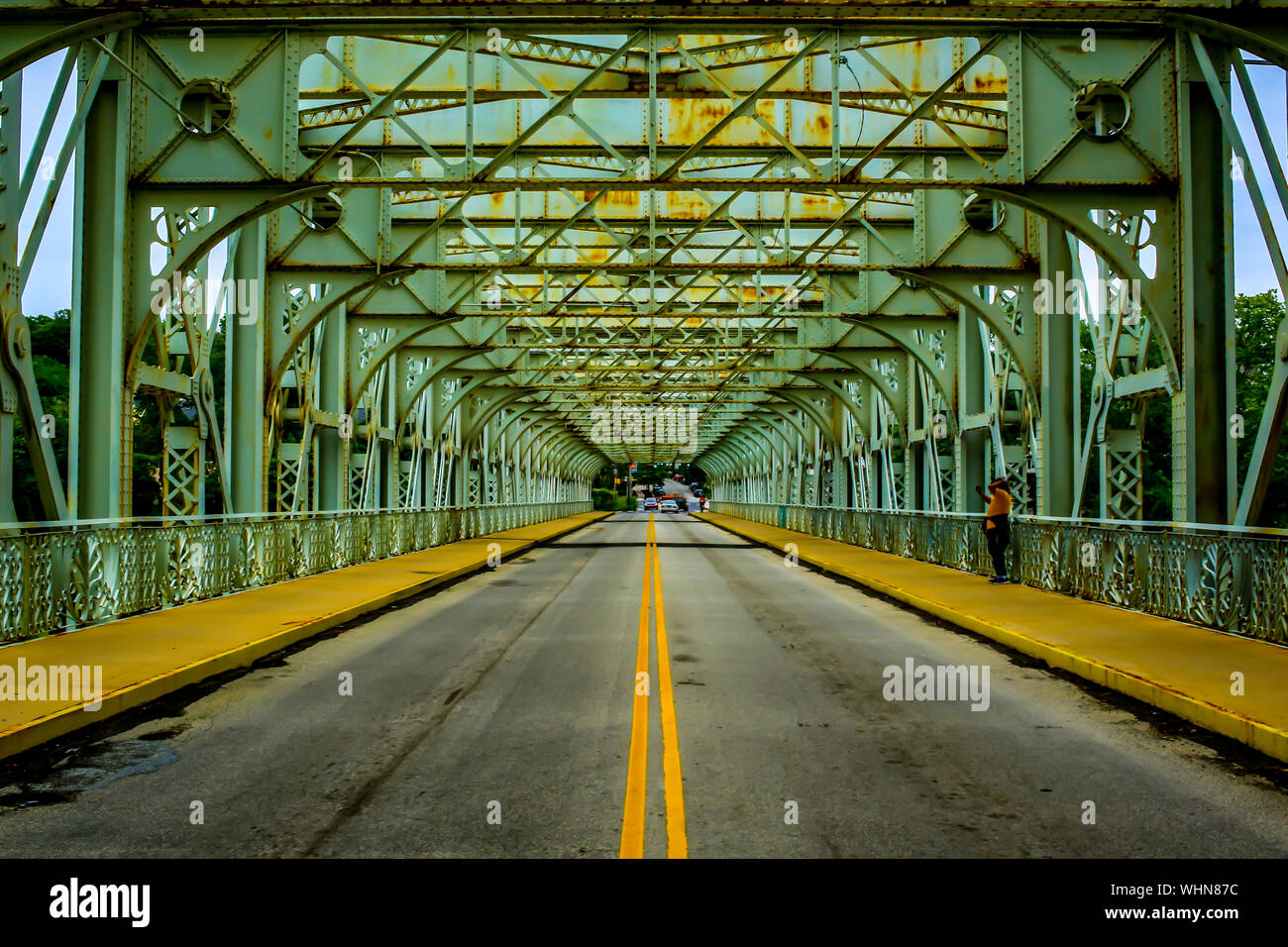 Road On Falls Bridge Stock Photo